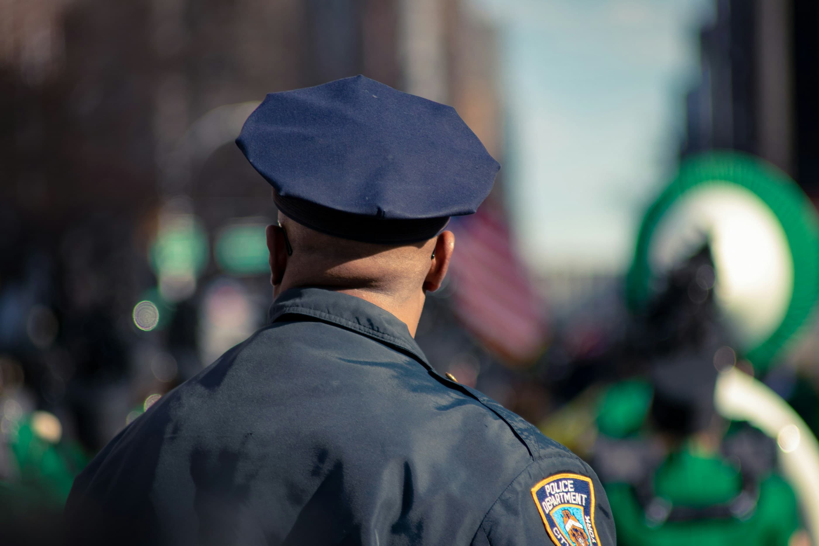 Policer officer staring into the distance